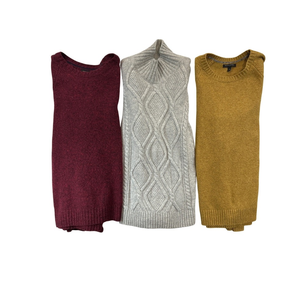 Banana Republic Sweater Lot Mens‎ M Merino Wool Alpaca Blend Crewneck Raglan